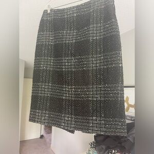 Boucle plaid skirt